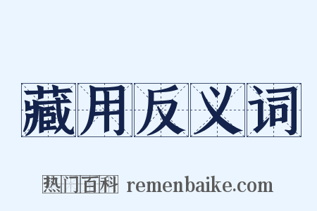 藏用反义词是什么意思的图片